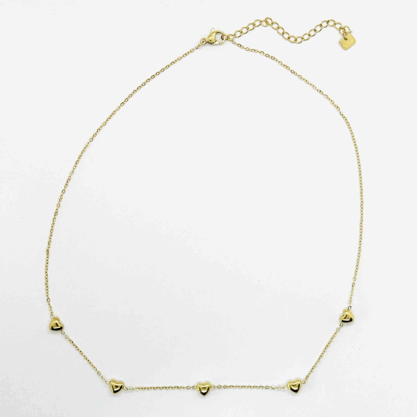 Gouden ketting hartjes