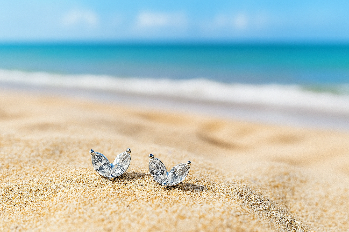 Luna Zilveren oorbel