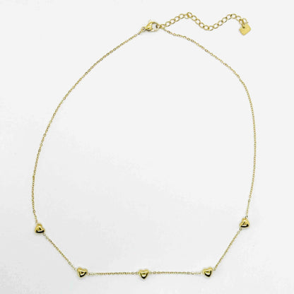 Gouden ketting hartjes
