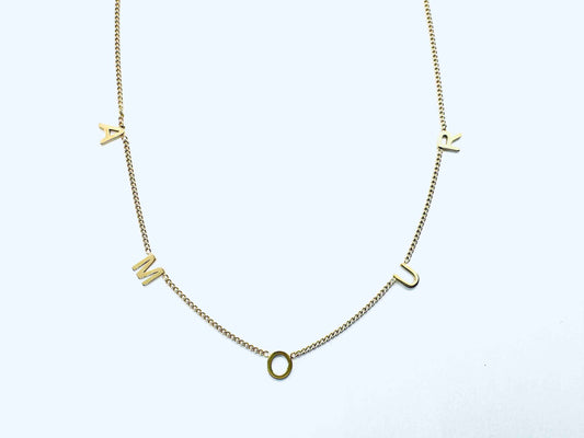 Gouden ketting Amour