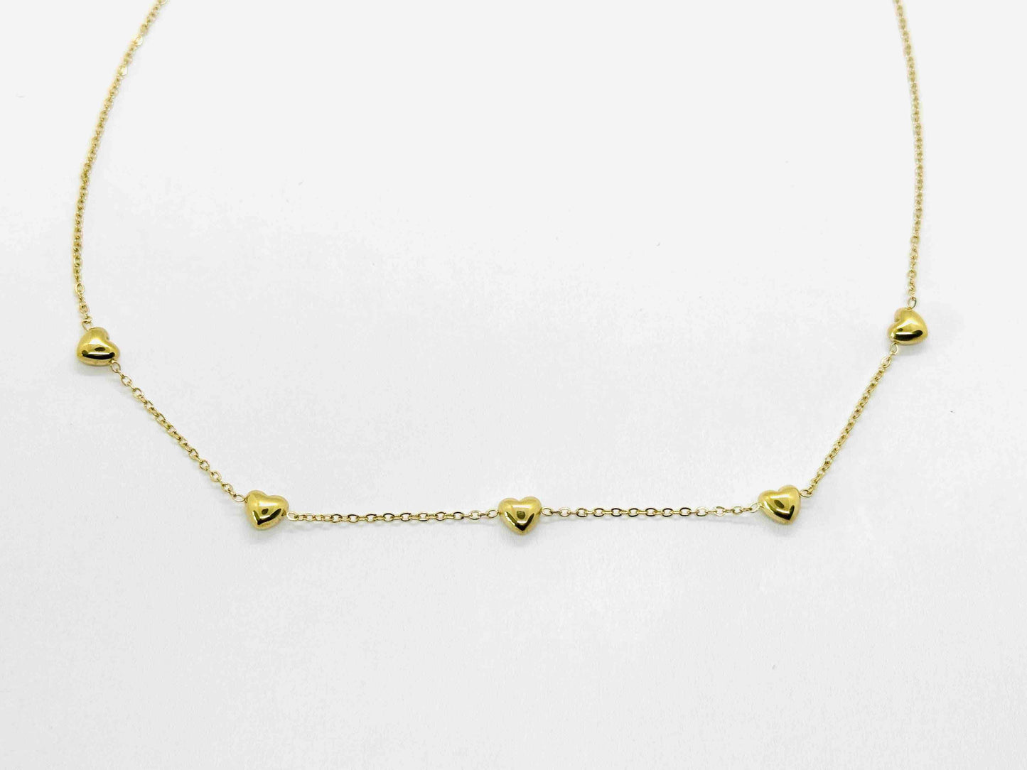 Gouden ketting hartjes
